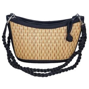 Baskets of Cambodia Tatami Style Kim Ang Handcrafted Medium Purse Shoulder Bag